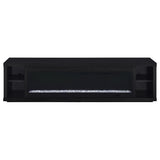 Deiter Black 79-inch TV Stand Fireplace Media Console - Ornate Home