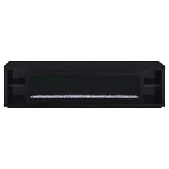Deiter Black 79-inch TV Stand Fireplace Media Console - Ornate Home