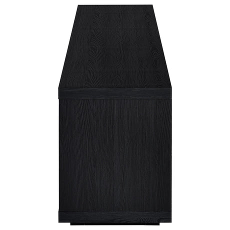 Deiter Black 79-inch TV Stand Fireplace Media Console - Ornate Home