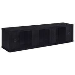 Deiter Black 79-inch TV Stand Fireplace Media Console - Ornate Home