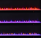 Deiter Black 79-inch TV Stand Fireplace Media Console - Ornate Home