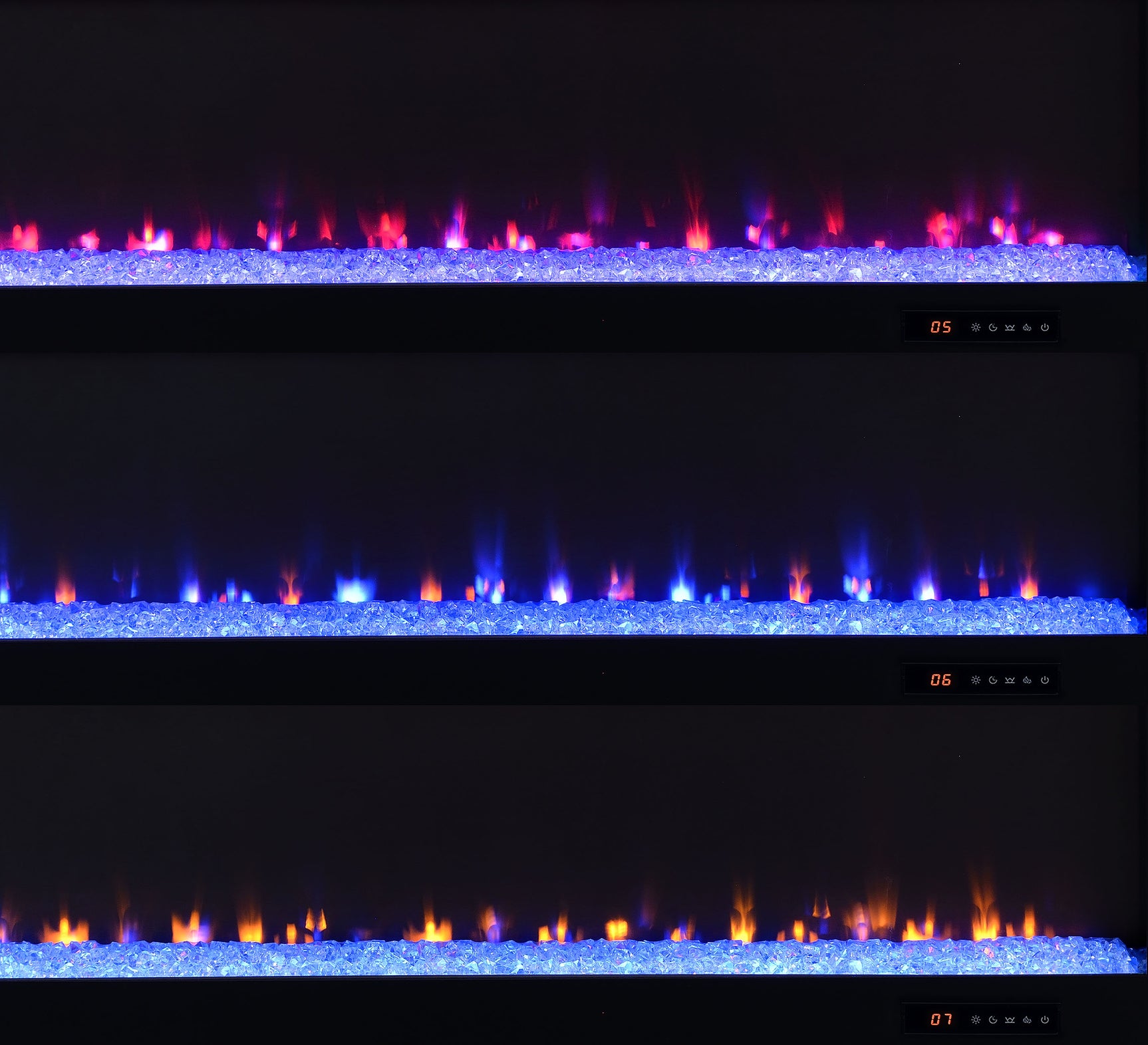 Deiter Black 79-inch TV Stand Fireplace Media Console - Ornate Home