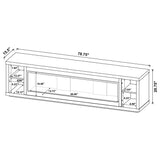 Deiter Black 79-inch TV Stand Fireplace Media Console - Ornate Home