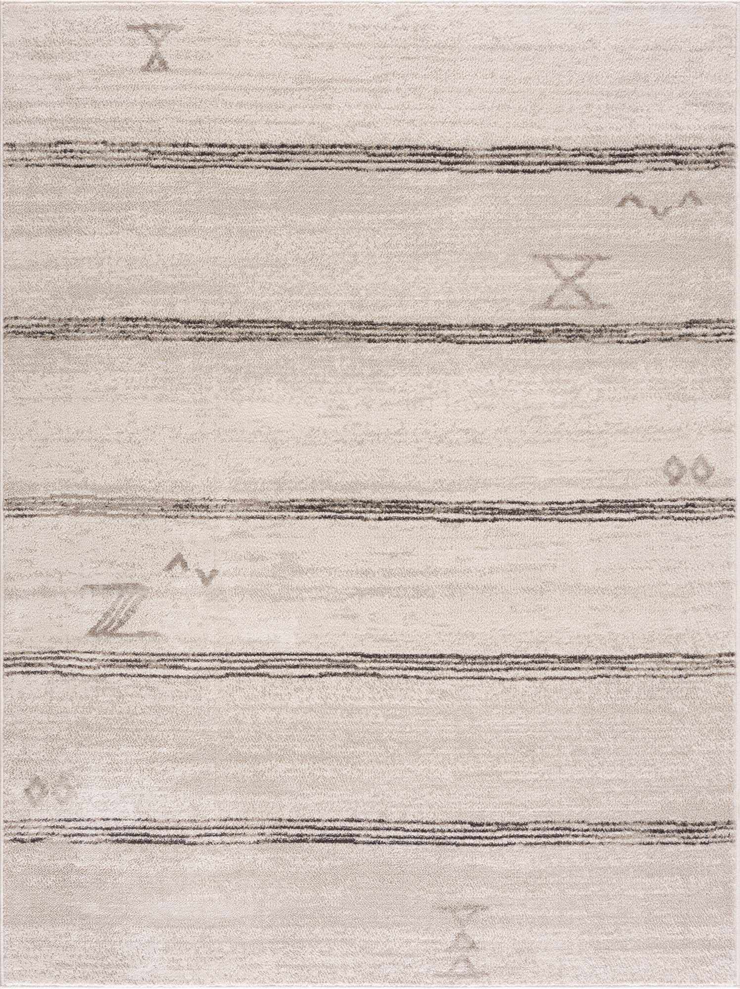Deja Cream & Charcoal Area Rug - Clearance - Ornate Home