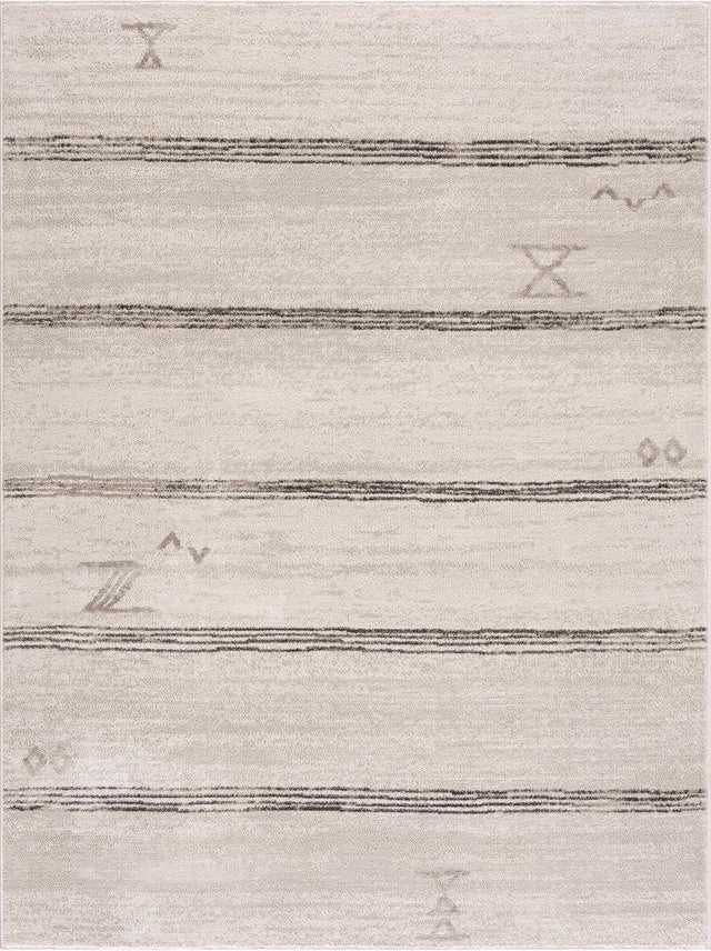 Deja Cream & Charcoal Area Rug - Clearance - Ornate Home