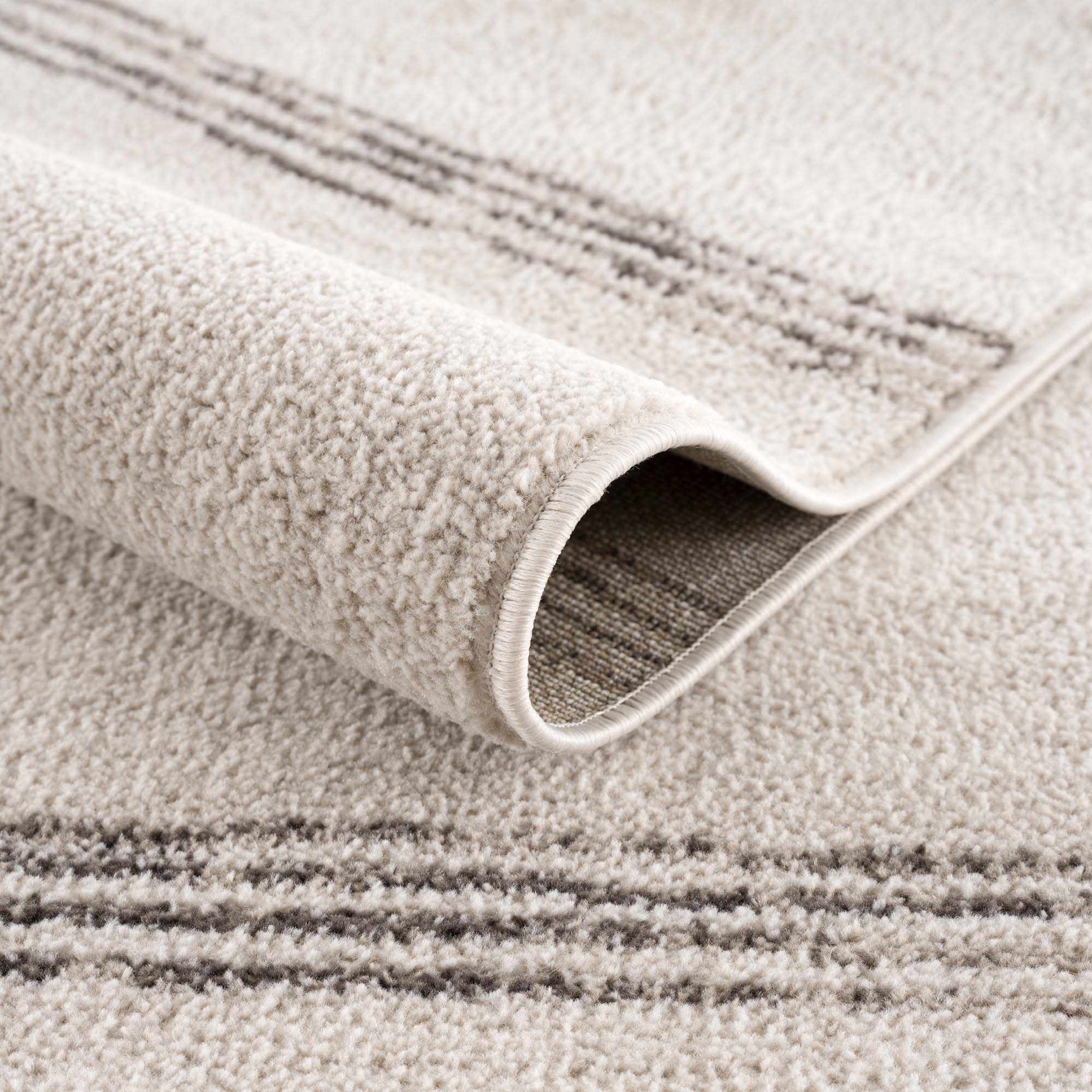 Deja Cream & Charcoal Area Rug - Clearance - Ornate Home