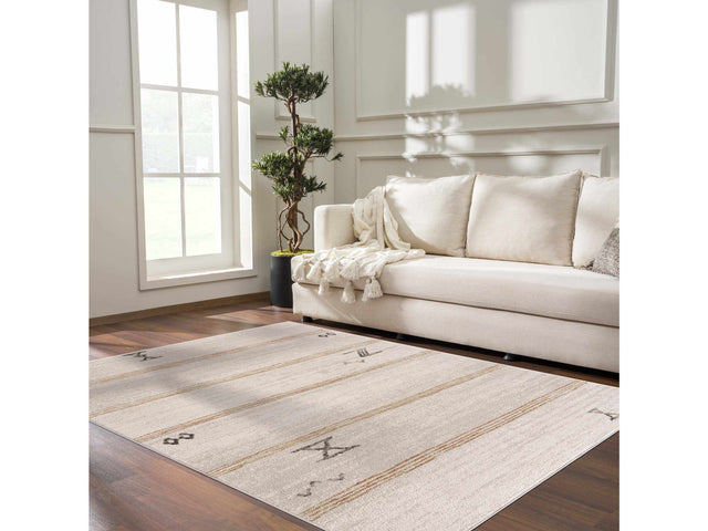 Deja Cream & Gold Area Rug - Clearance - Ornate Home