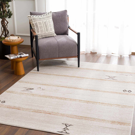 Deja Cream & Gold Area Rug - Clearance - Ornate Home