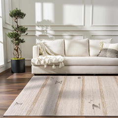Deja Cream & Gold Area Rug - Clearance - Ornate Home