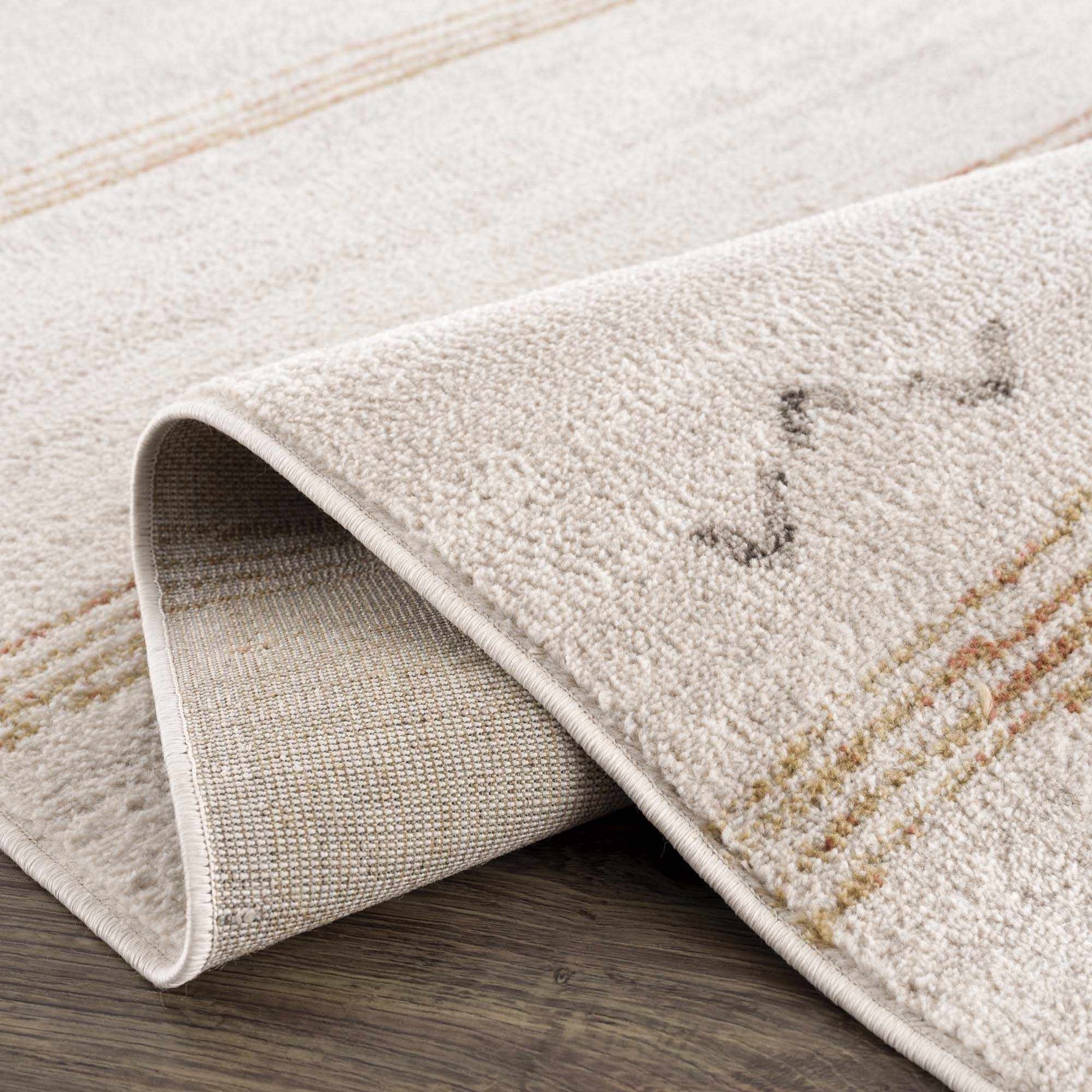 Deja Cream & Gold Area Rug - Clearance - Ornate Home