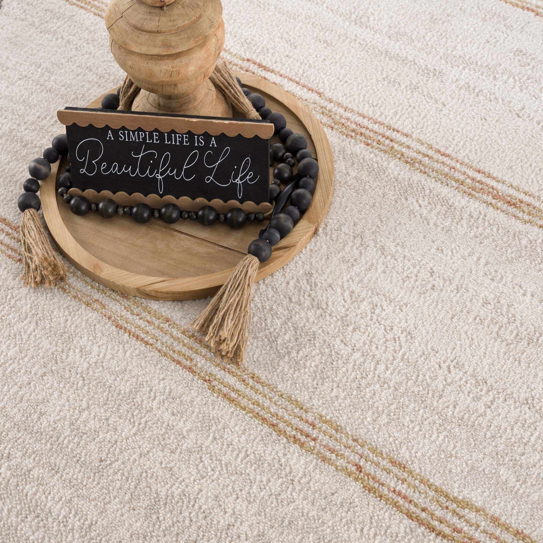 Deja Cream & Gold Area Rug - Clearance - Ornate Home
