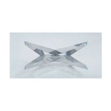 Dekel Clear Tempered Glass/Stainless Steel Dining Table - Ornate Home