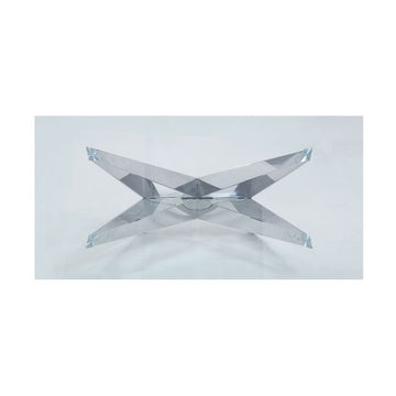 Dekel Clear Tempered Glass/Stainless Steel Dining Table - Ornate Home
