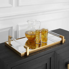 Deki Gold Mirrored Tray - Ornate Home