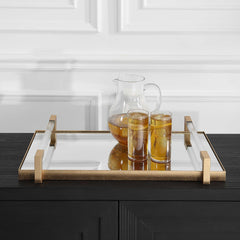 Deki Gold Mirrored Tray - Ornate Home