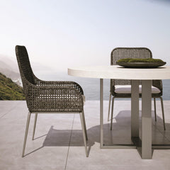 Del Mar FLINT GRAY Outdoor Dining Table - Ornate Home