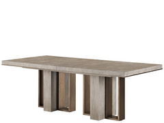 Del Monte Weathered Oak Dining Table - Ornate Home