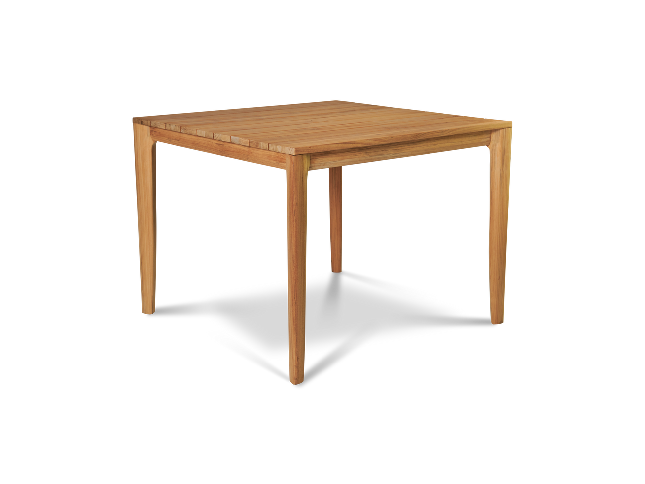 Del Ray 39-inch Square Teak Outdoor Dining Table with Umbrella Hole - Ornate Home