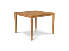 Del Ray 5-Piece Square Teak White Outdoor Dining Set with Folding Armchairs - Ornate Home