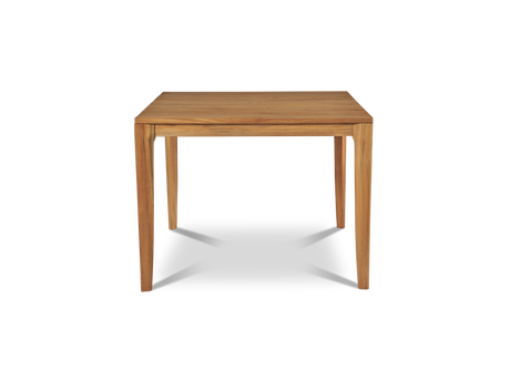 Del Ray 5-Piece Square Teak White Outdoor Dining Set with Folding Armchairs - Ornate Home