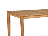 Del Ray 63-inch Rectangular Teak Outdoor Dining Table with Umbrella Hole - Ornate Home