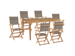 Del Ray 63-inch Rectangular Teak Outdoor Dining Table with Umbrella Hole - Ornate Home