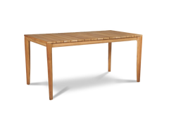 Del Ray 7-Piece Rectangular Teak Taupe Outdoor Dining Set with Folding Armchairs - Ornate Home