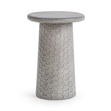 Delaine Light Gray Outdoor Accent Table - Ornate Home