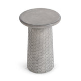 Delaine Light Gray Outdoor Accent Table - Ornate Home