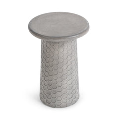 Delaine Light Gray Outdoor Accent Table - Ornate Home