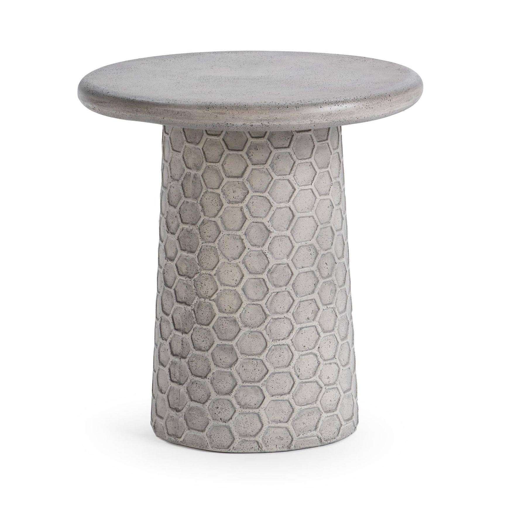 Delaine Light Gray Round Outdoor Accent Table - Ornate Home