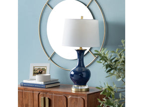 Delaney Blue/Gold Table Lamp (Set of 2) - Ornate Home