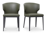 Delaney Dark Green Dining Chair (Set of 2) - Ornate Home