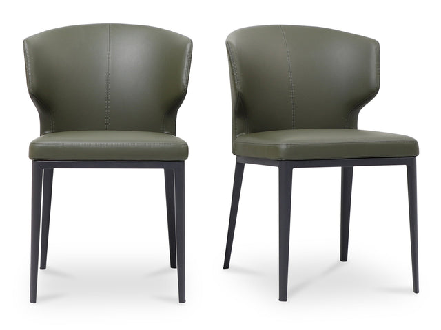 Delaney Dark Green Dining Chair (Set of 2) - Ornate Home