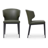 Delaney Dark Green Dining Chair (Set of 2) - Ornate Home