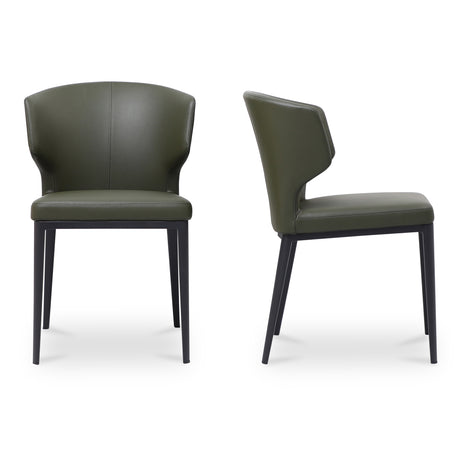Delaney Dark Green Dining Chair (Set of 2) - Ornate Home
