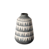 Delaney Gray Large Patterned Ceramic Vase - Ornate Home