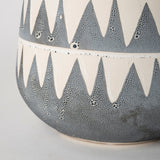 Delaney Gray Large Patterned Ceramic Vase - Ornate Home