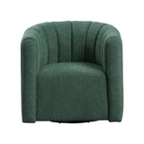 Delaney Green Swivel Chair w/ Ottoman - Ornate Home