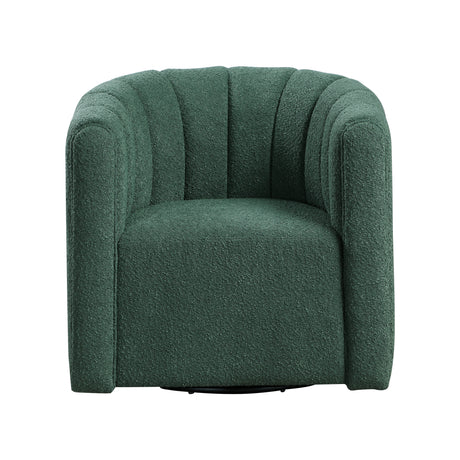 Delaney Green Swivel Chair w/ Ottoman - Ornate Home