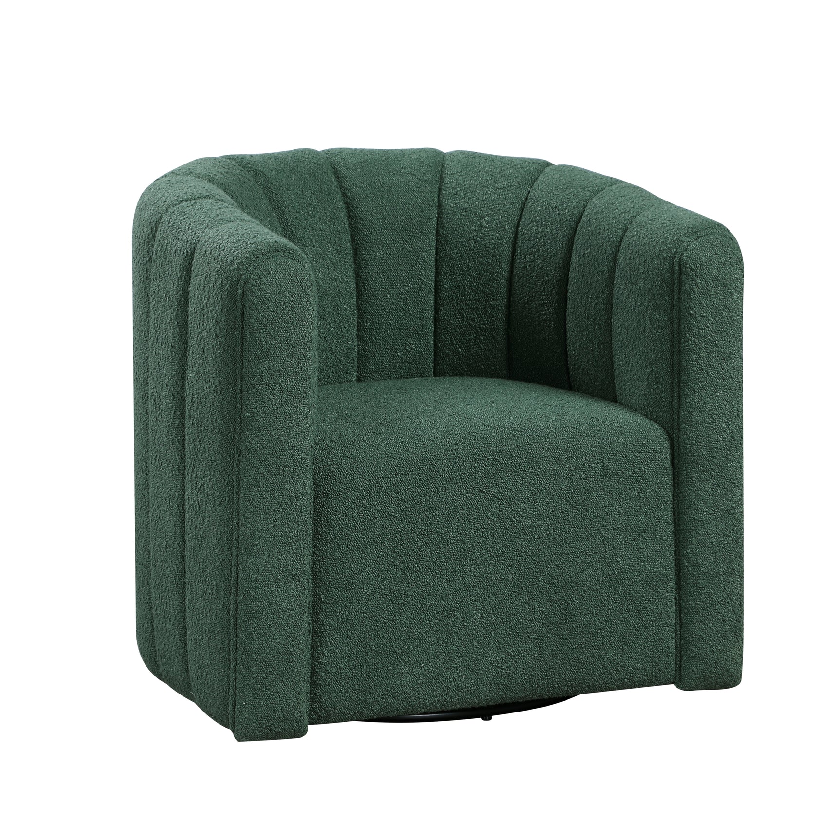 Delaney Green Swivel Chair w/ Ottoman - Ornate Home