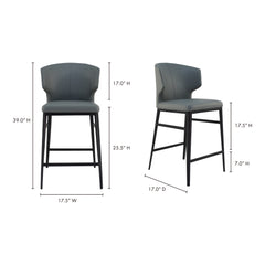 Delaney Grey Counter Stool - Ornate Home