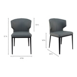 Delaney Grey Dining Chair (Set of 2) - Ornate Home