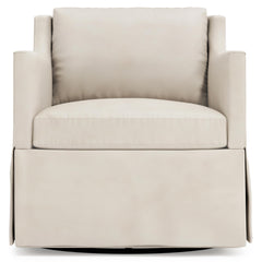 Delaney Ivory Swivel Chair Without Nails - Ornate Home
