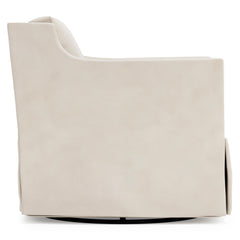 Delaney Ivory Swivel Chair Without Nails - Ornate Home