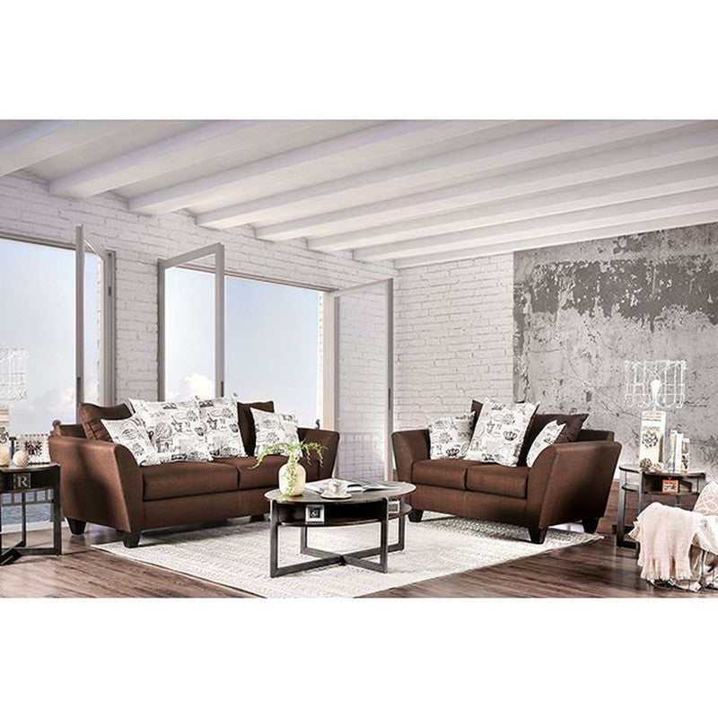 Delanie Chocolate Loveseat - Ornate Home