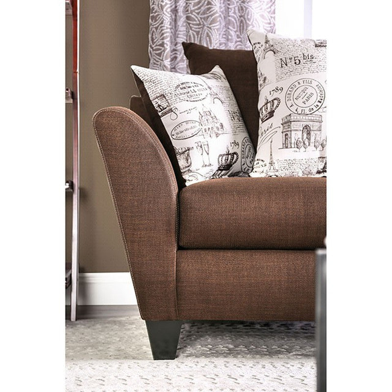 Delanie Chocolate Loveseat - Ornate Home