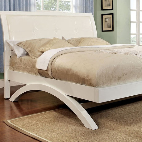 Delano White Cal.King Bed - Ornate Home