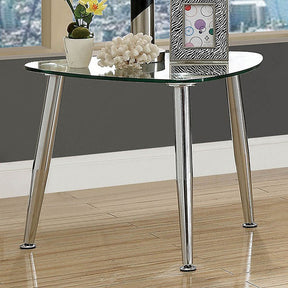 Delany Chrome End Table - Ornate Home