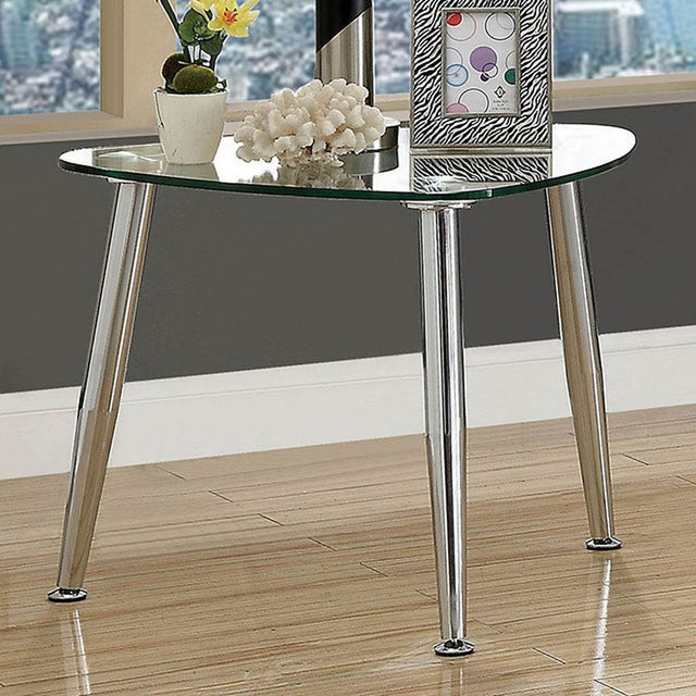Delany Chrome End Table - Ornate Home